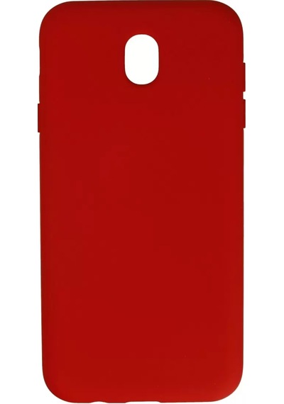 Newface Samsung Uyumlu,  Galaxy J7 Pro / J730 Kılıf Nano İçi Kadife Silikon - Kırmızı