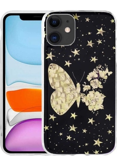Apple Uyumlu iPhone 11 Kılıf Desenli Sert Zore Elnov Kapak NO2