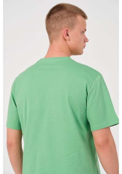 Rich Erkek %100 Pamuk Oversize Tişört Basic Bisiklet Yaka Kısa Kollu T-shirt Yeşil