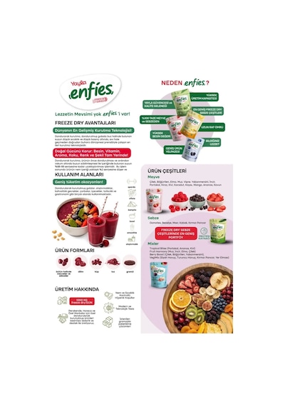 Yayla Enfies Freeze Dried Dondurularak Kurutulmuş Çıtır Meyve-böğürtlen 15 Gr 15 G
