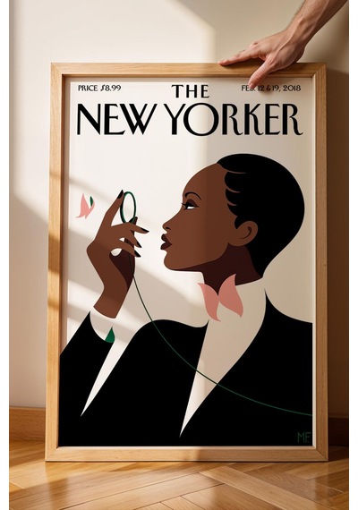 The New Yorker Çerçeveli Tablo February 12 2018 - New York Bakışı Tablosu