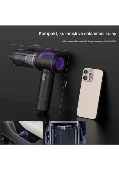 18000pa Kablosuz Mini Elektrikli Süpürge Araç Ev İçin Taşınabilir
