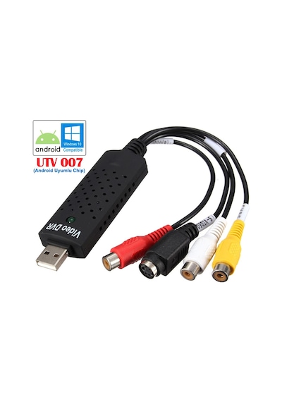 Utv007 Chip Android Otg Windows 10 Uyumlu Usb Video Capture Kartı