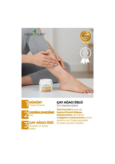 Vera Cure Çay Ağacı Özlü Kükürtlü Krem Eqzema, Ka.sinti, Sedf,