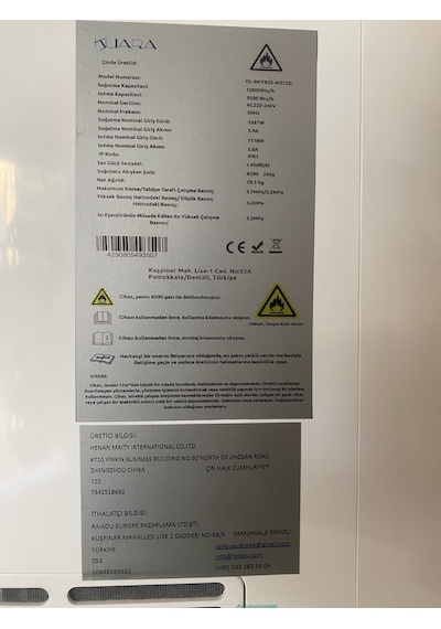 Raikou Kuara A012C-12000 BTU Portatif Taşınabilir Klima