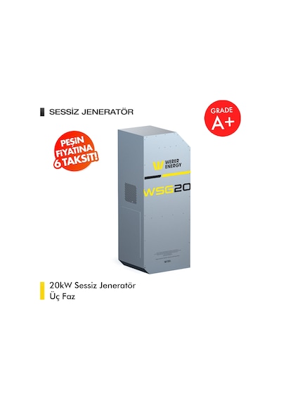 Werer Energy   20kW LiFePO4 Lityum Demir Fosfat Tri Faz Sessiz Jeneratör