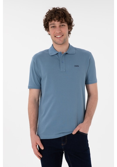 U.S. Polo Assn. Erkek Regular Fit Polo Yaka Koyu Mavi Basic Tişört 50306007-VR032