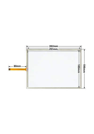 Çin Ast121a080a ,262x199mm Sağ-4pin Dokunmatik Cam/touch