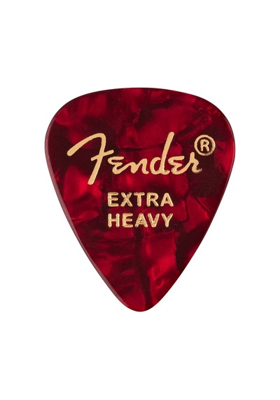 Fender 1980351609 351 Premium Extra Heavy Gitar Penası Red Moto Kırmızı İnci Desen Dikkat Çekici Renk Ve Sert Pena Tercih Edenler İçin