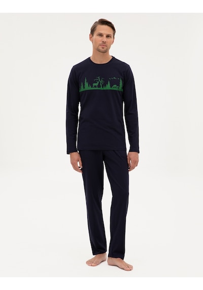 Pierre Cardin Erkek Lacivert Pijama Takım 50322636-200 Lacivert