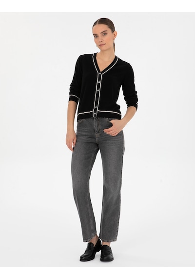 Pierre Cardin Kadın Siyah Hırka Triko 50316344-vr046 Siyah