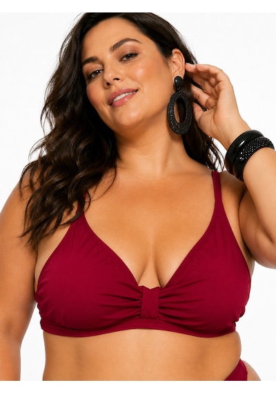 Büyük Beden Luplu Toparlayıcı Sabit Pedli Ayarlanabilir Askılı Kadın Bikini Üstü Kırmızı Büyük Beden Luplu Toparlayıcı Sabit Pedli Ayarlanabilir Askılı Kadın Bikini Üstü Kırmızı