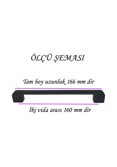 12 Adet Oval Marmara Kulp 160 Mm Siyah Mutfak Kulpu Çekmece Dolap Kapak Kulbu Metal Mobilya Dolabı