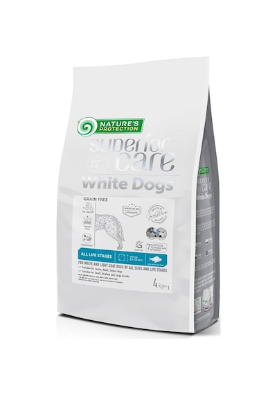 Superior Care Beyaz Tüylü Köpekler İçin Tahılsız Beyaz Balıklı Tüm Irklar Ve Tüm Yaşam Evreleri Köpek Maması 4kg