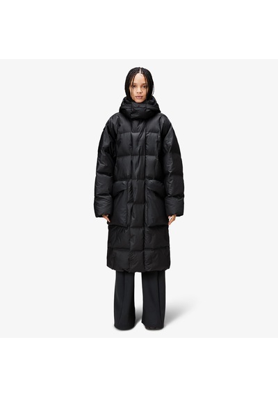 Rains Alta Long Puffer Erkek Siyah Mont
