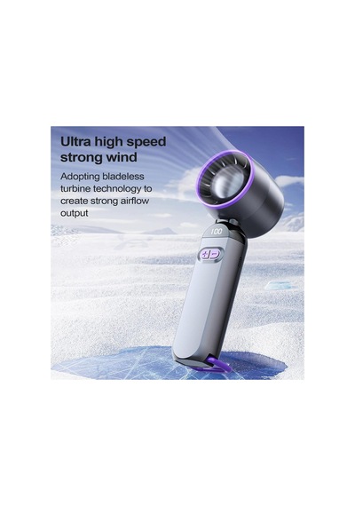Şarjlı El Fanı 12000rpm 0-120 Hız Ayarı Masaüstü Vantilatör Mini Fan
