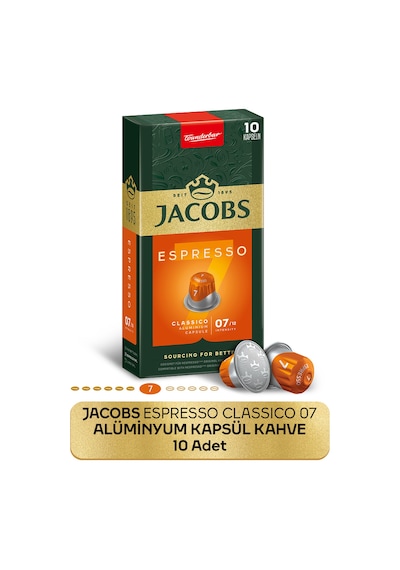 Jacobs Espresso 7 Classico Kapsül Kahve Nespresso Uyumlu 10 Kapsül