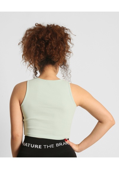 Nature The Brand Ntb Crop Rip Top Light Green, Kadın Spor Crop,kadın Crop,fitness Crop,yoga Crop, Esnek Terletmez SU YEŞİLİ