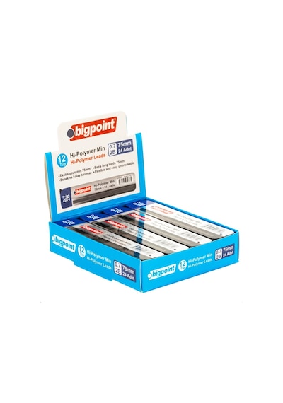 Bigpoint Kalem Ucu 0.7mm 2b 75mm 24'lü Tüp - 12 Adet