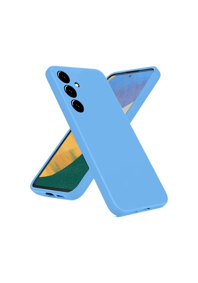 Samsung Galaxy Uyumlu - A36 Kılıf Nano İçi Kadife Silikon - Mavi