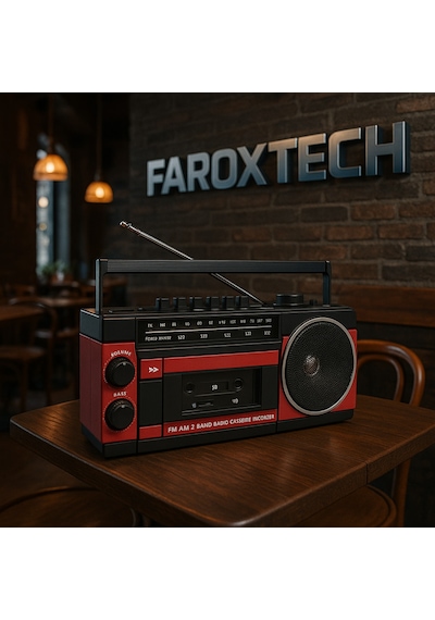 Retro Klasik Kaset Çalarlı Fm/am/sw Radyo Bluetooth, Usb, Sd Kart Destekli Taşınabilir Hoparlör