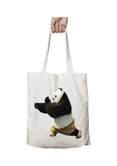 Art Hediye Kung-fu-panda-fighting-png İki Taraf Kalıcı Yıkanabilir Okul Plaj Omuz Bez Çanta Çok Renkli