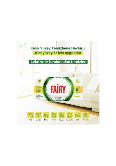 100'lü Yüzey Temizlik Havlusu - Limon Yağı
