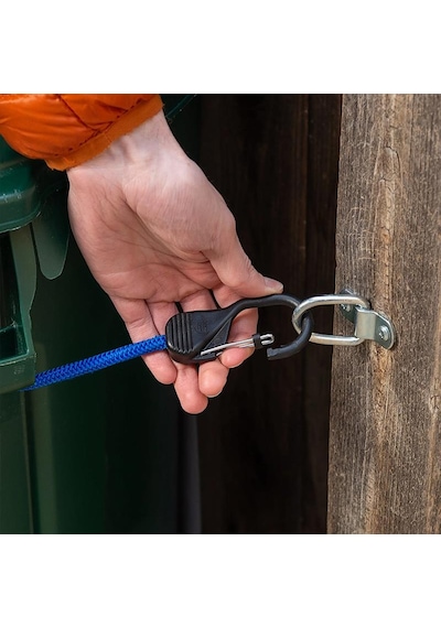Nite Ize Slidelock Carabiner Bungee Gergi Lastiği / Kilitlenebilir Karabinalı Bungee Yük Sabitleyici Mavi- 91 Cm