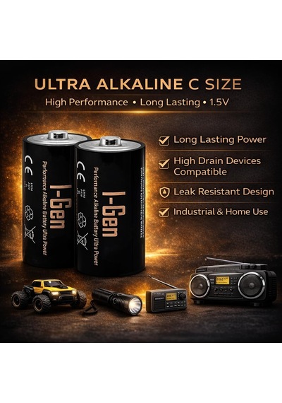 Batteries Lr14 Ultra Alkalin C Boy Pil 1.5v Orta Boy Pil 2, 2'li Paket
