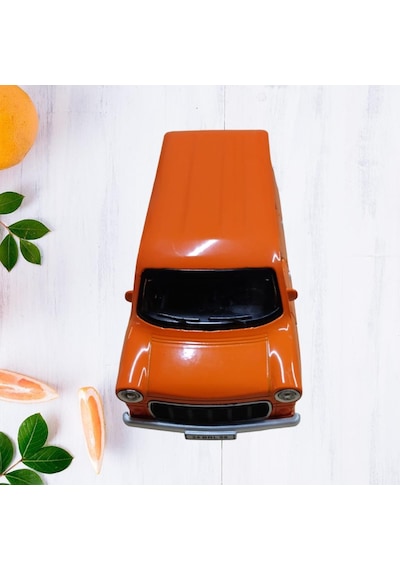 Nostaljik Metal Çek Bırak Ford Sesli Ve Işıklı Minibüs Turuncu 1/36 Ölçek Diğer