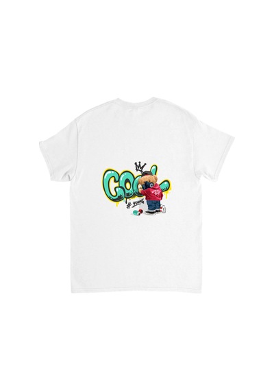 Paybuy Cool Young Graffiti Sanatı Baskılı Çocuk Tişört beyaz
