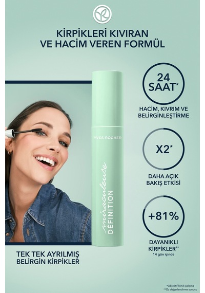 Yves Rocher Miraculous Definition Panoramik Etkili Ayırıcı Hacim Maskara - Siyah-3011
