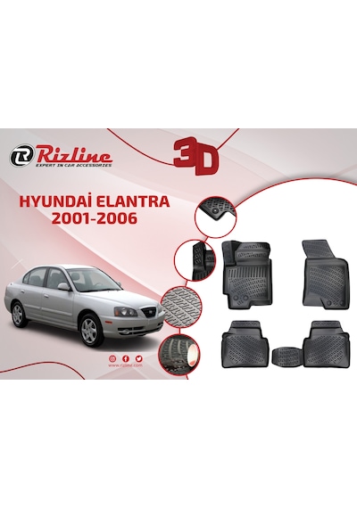 Rizline Hyundai Elantra 01-06 3D Oto Paspas