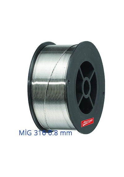 Astor Mig Paslanmaz 316 Kaynak Teli 0.8 MM 12.5 KG Makara