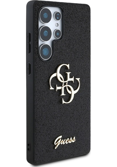 Galaxy Uyumlu S25 Ultra Kılıf Guess Lisanslı 4g Büyük Metal Logolu Glitter Kapak Siyah