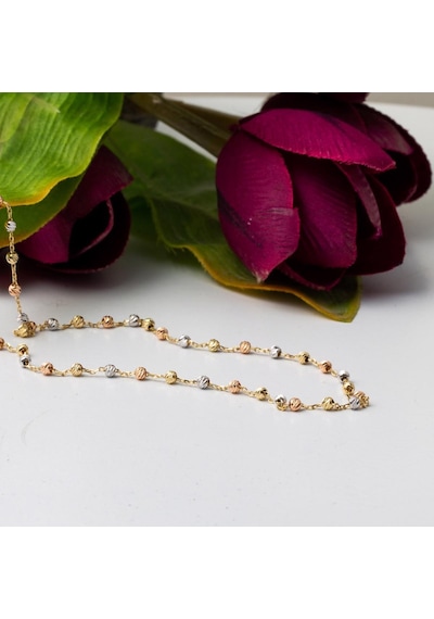 Top Altınlarla İşlenmiş Altın Zincir Kolye Klsmu14k15855