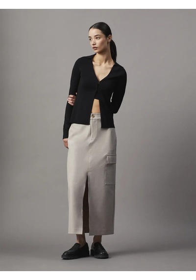 Calvin Klein Rayon Sweater Bralet, Beh Siyah Kadın T-shirt & Polo