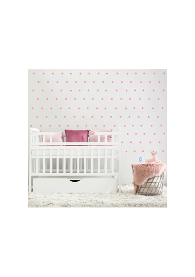 Bebe Pembe Renginde Yuvarlak Puantiye Sticker Seti - 240 Adet - 2,5cm Nocolor-a5d1ae8a
