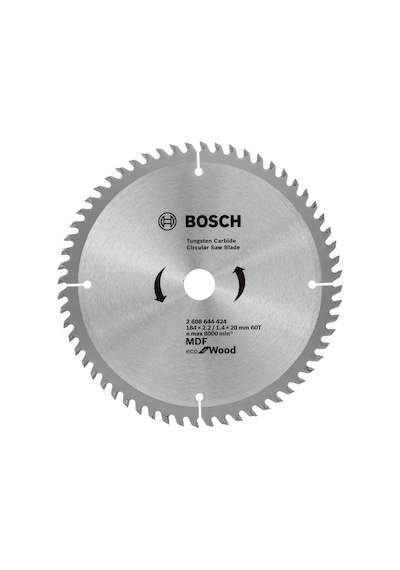 Bosch - Eco For Wood Daire Testere Bıçağı 184 20 Mm 60 Diş