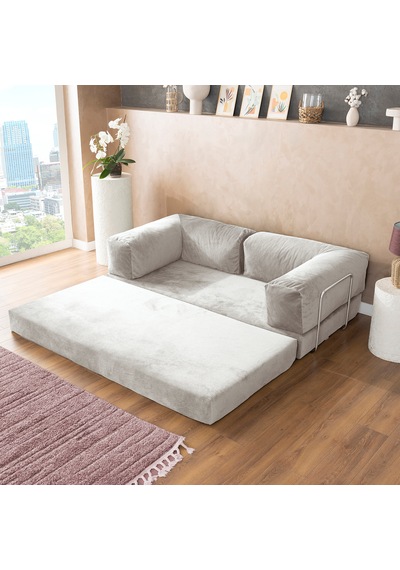 Argimo Godila Çok Amaçlı Sofa Çift Kişilik Yatak Koltuk Fildişi