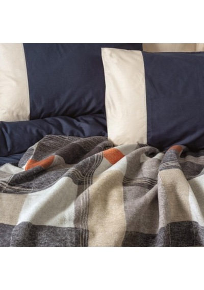 Cotton Box Comfy Pamuk Battaniyeli Çift Kişilik Nevresim Takımı Lacivert