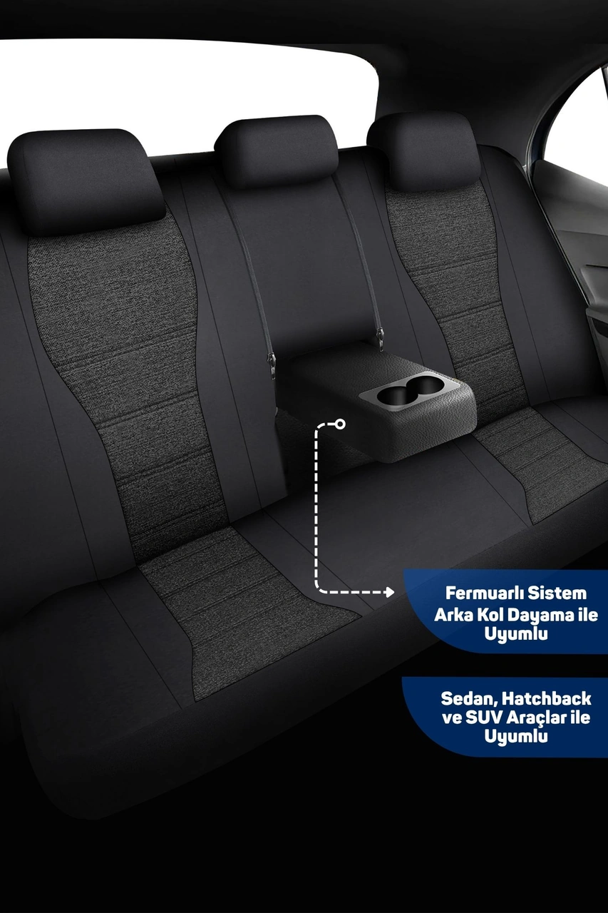 City Serisi Toyota Corolla 2014-2016 İle Uyumlu Koltuk Kılıfı, Siyah