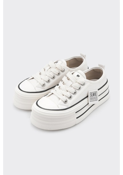 Derinet Bağcıklı Kadın Sneaker Bej Bej