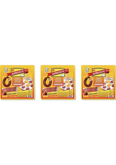 Dilimli Dana Tavalık Sucuk 200 Gr. Üçlü Paket Toplam 600 Gr.