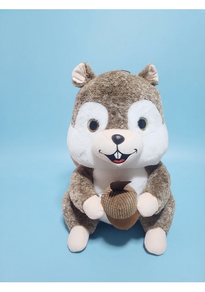 Peluş Sincap 50 Cm Koyu Kahverengi Kırçıllı