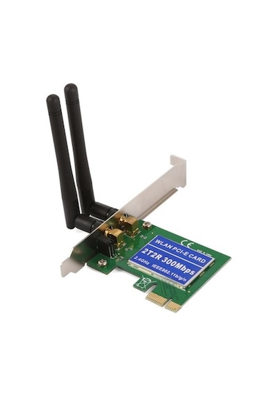 Masaüstü Pc için PCI E 300Mbps Mini PCI Çift Anten Wifi Kart Pce