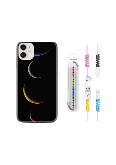 Apple Uyumlu iPhone 13 Mini Kılıf Kablo Koruyuculu Gezegenler 1901