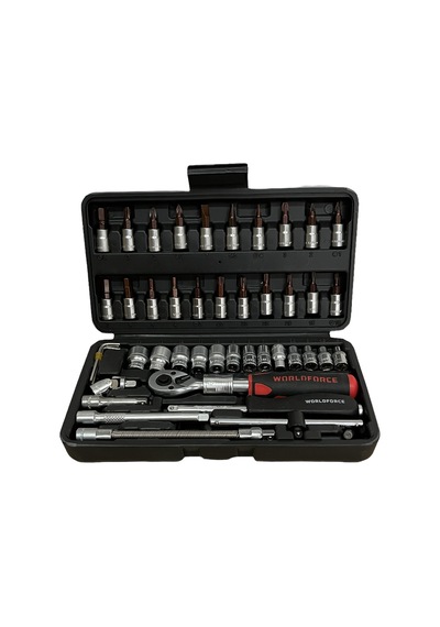 Worldforce 46 Parça S-Ultra 1/4" Uzatmalı Cırcır Lokma Takımı