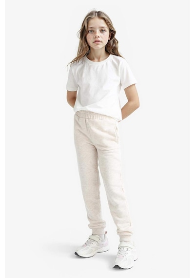 Defacto Kız Çocuk Standart Fit Basic Düz Beli Lastikli Jogger Eşofman Altı Y1226a625aubg667 Bej