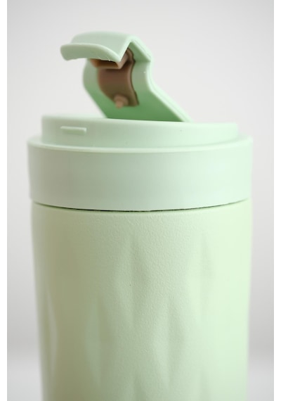 Png-1167 500ml Flip Kapak Desenli Çelik Mug 6 Saat Sıcak 12 Saat Soğuk Sızdırmaz & Bpa Free Açık Yeşil